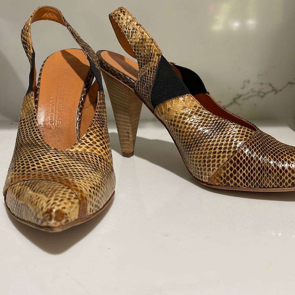 Latitude Femme Snake skin heels made in Italy.